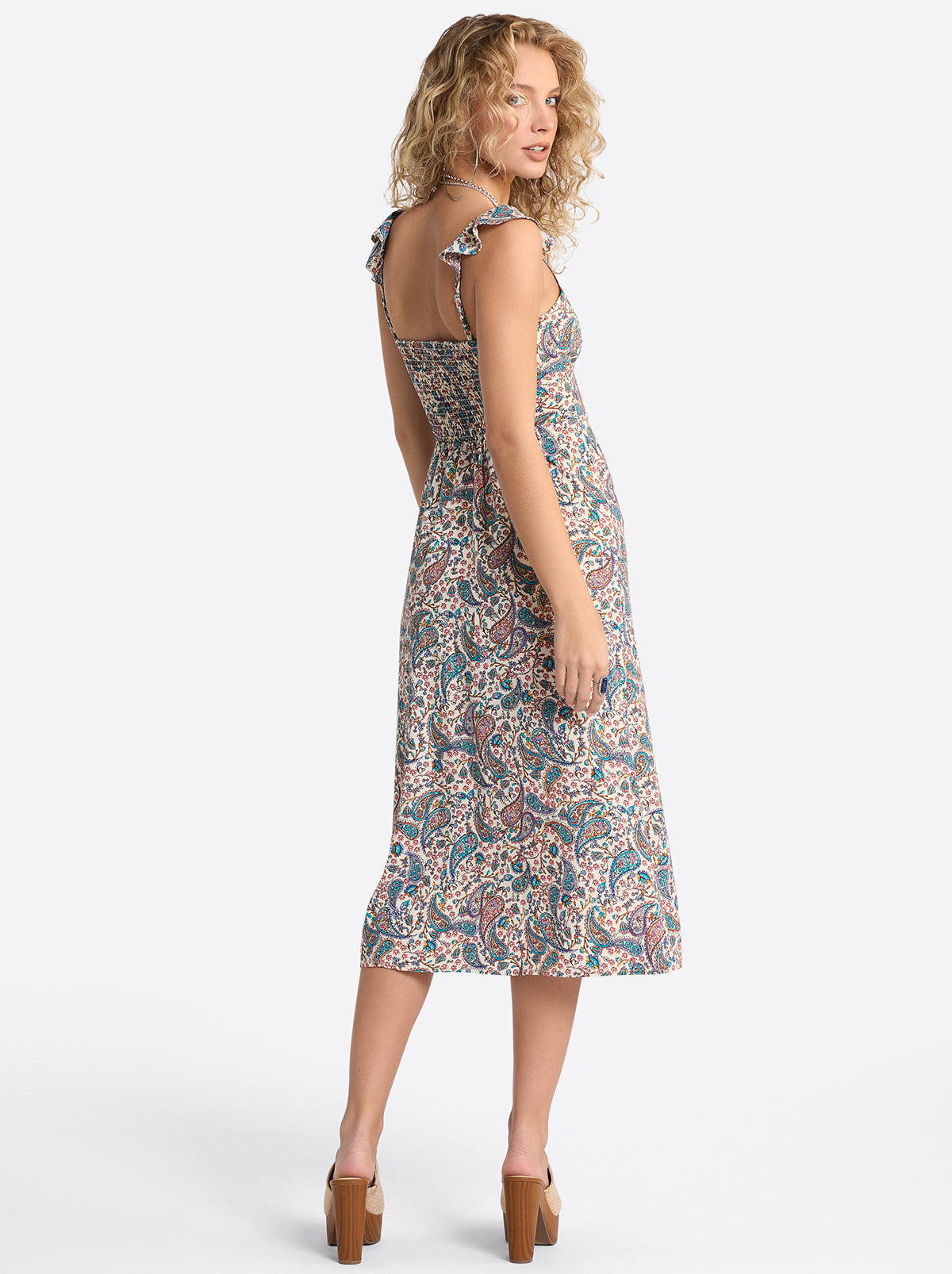 Jessica Simpson Women Sahira Dress in Buttercream Playful Paisleys