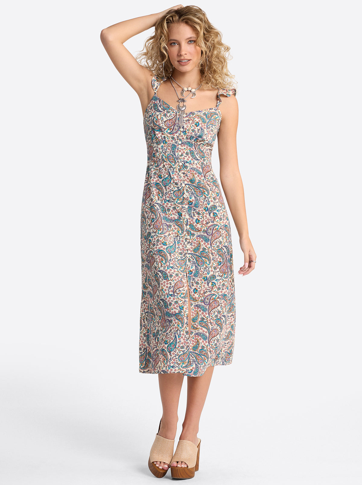 Jessica Simpson Women Sahira Dress in Buttercream Playful Paisleys