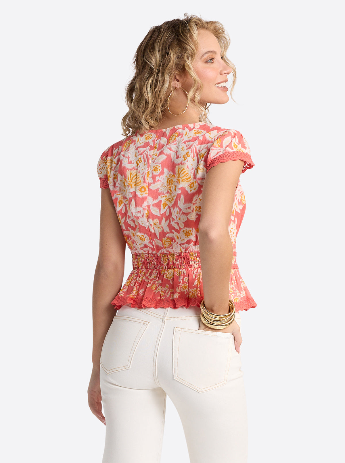 Jessica Simpson Women Alessia Blouse in Dubarry Prairie Clusters