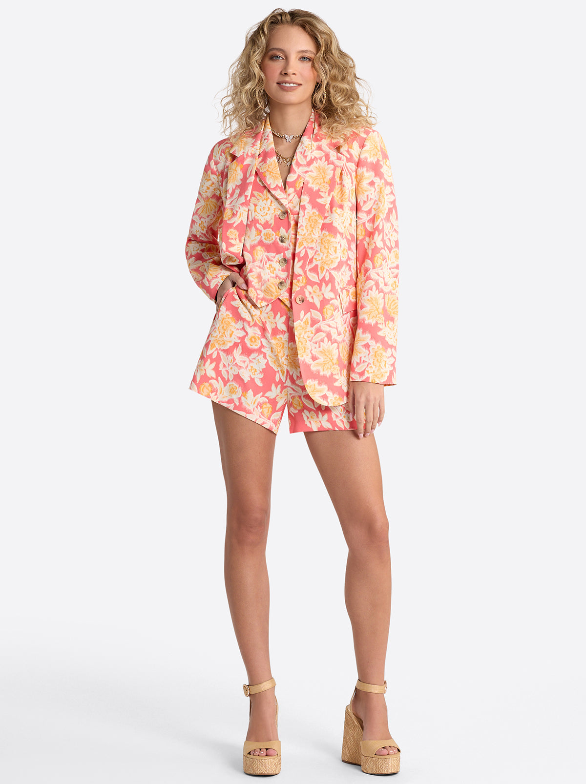 Jessica Simpson Women Kailani Blazer in Dubarry Prairie Clusters