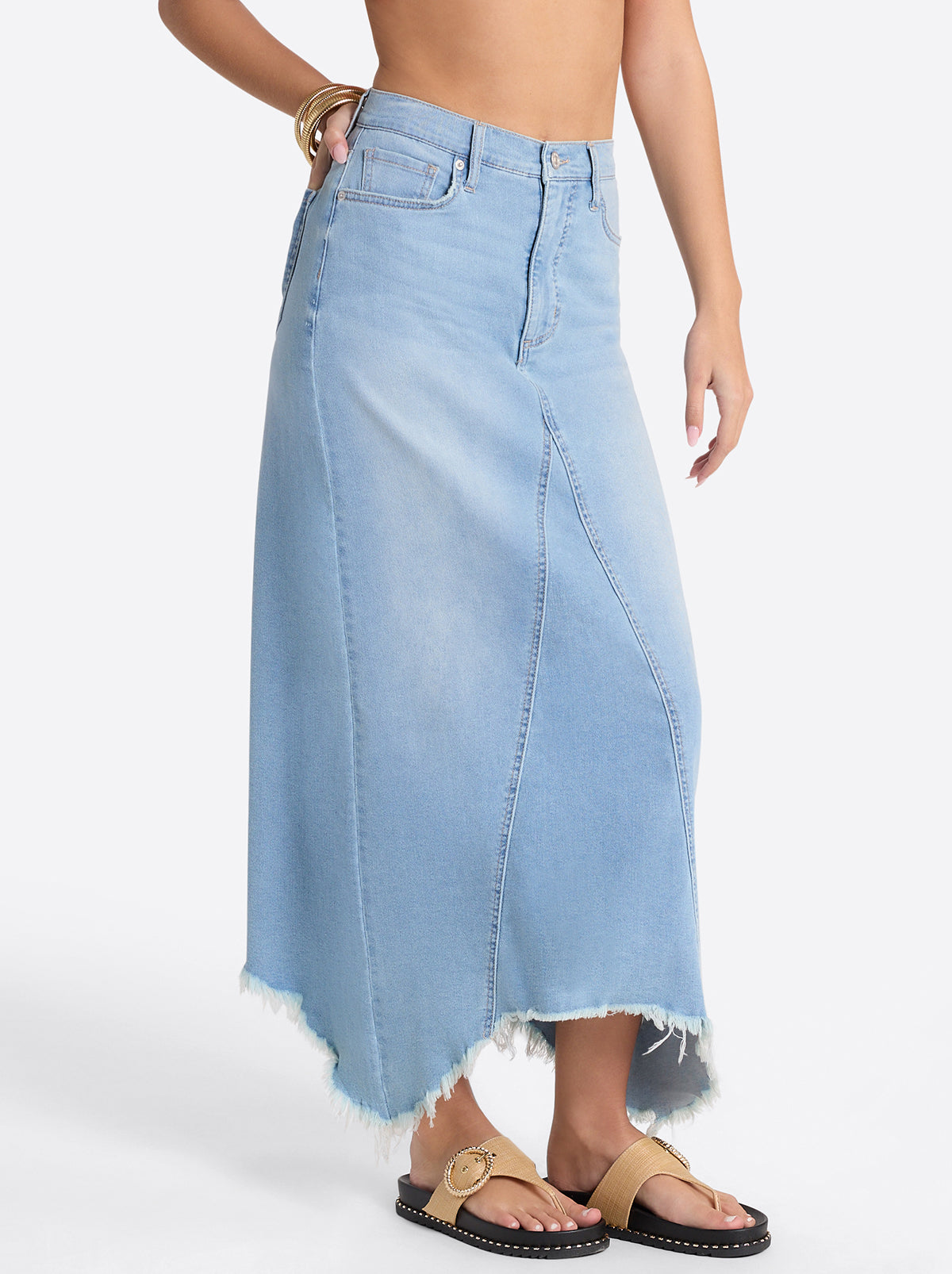 Jessica Simpson Women Della Maxi Skirt in Mystic Breeze