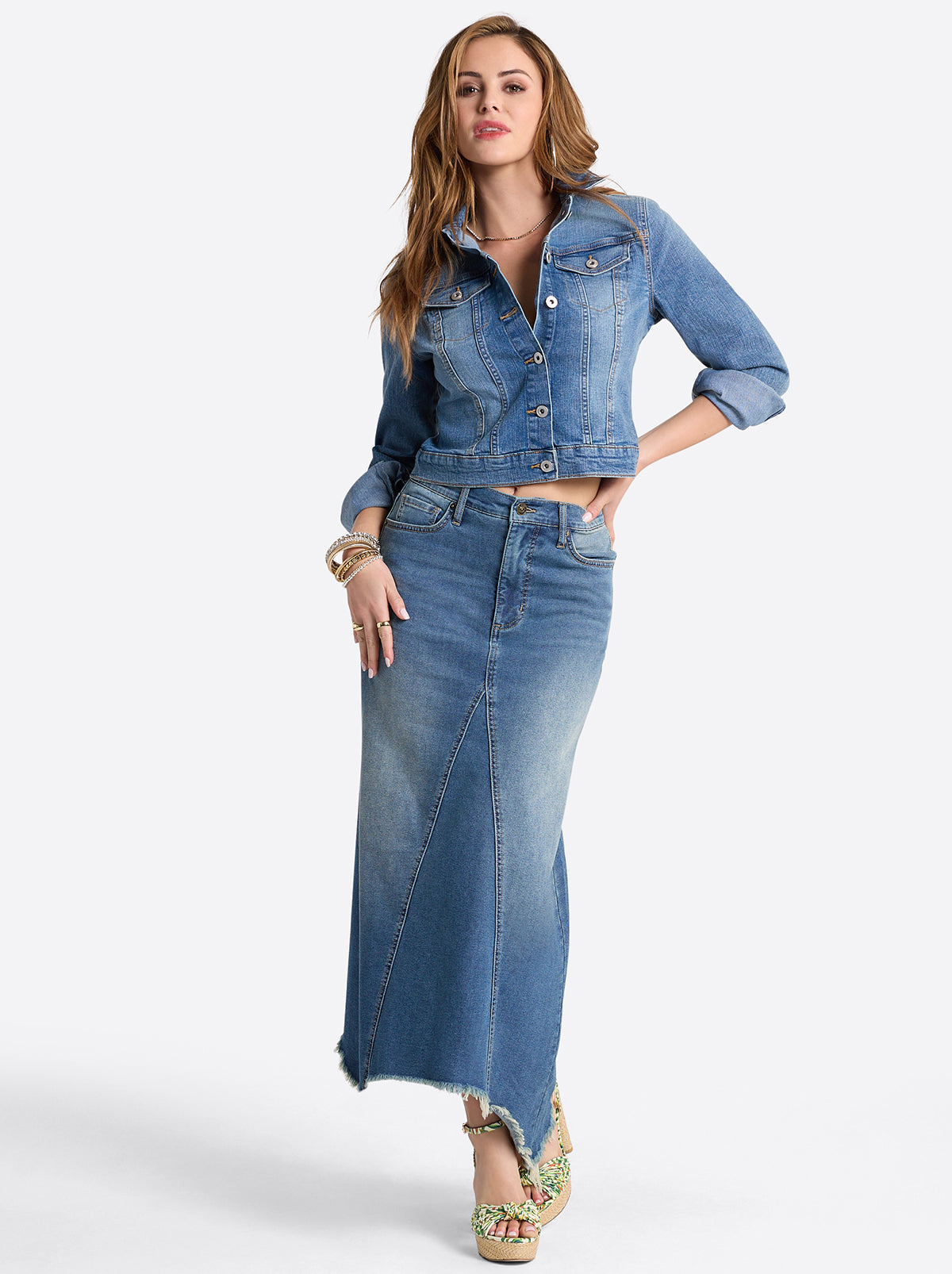 Jessica Simpson Women Della Maxi Skirt in Chorus