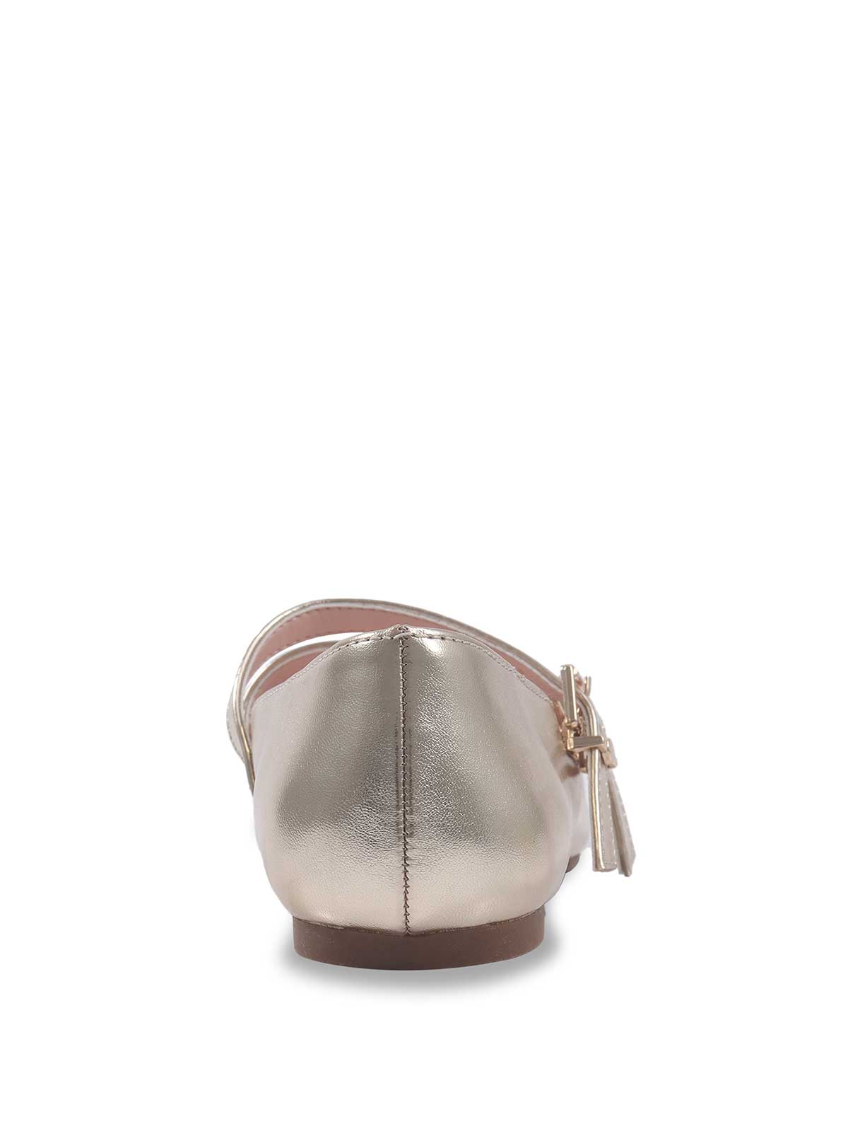 Jessica Simpson Women Little Girls' Amy Double Strap Ballet Flat in Soft Gold
