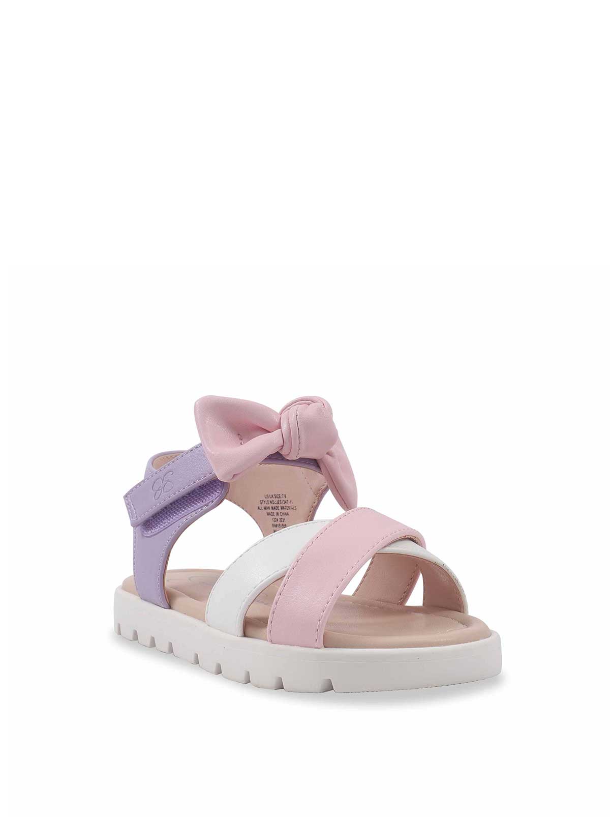 Jessica Simpson Women Toddler Tia Cross Sandals in Pink & Purple