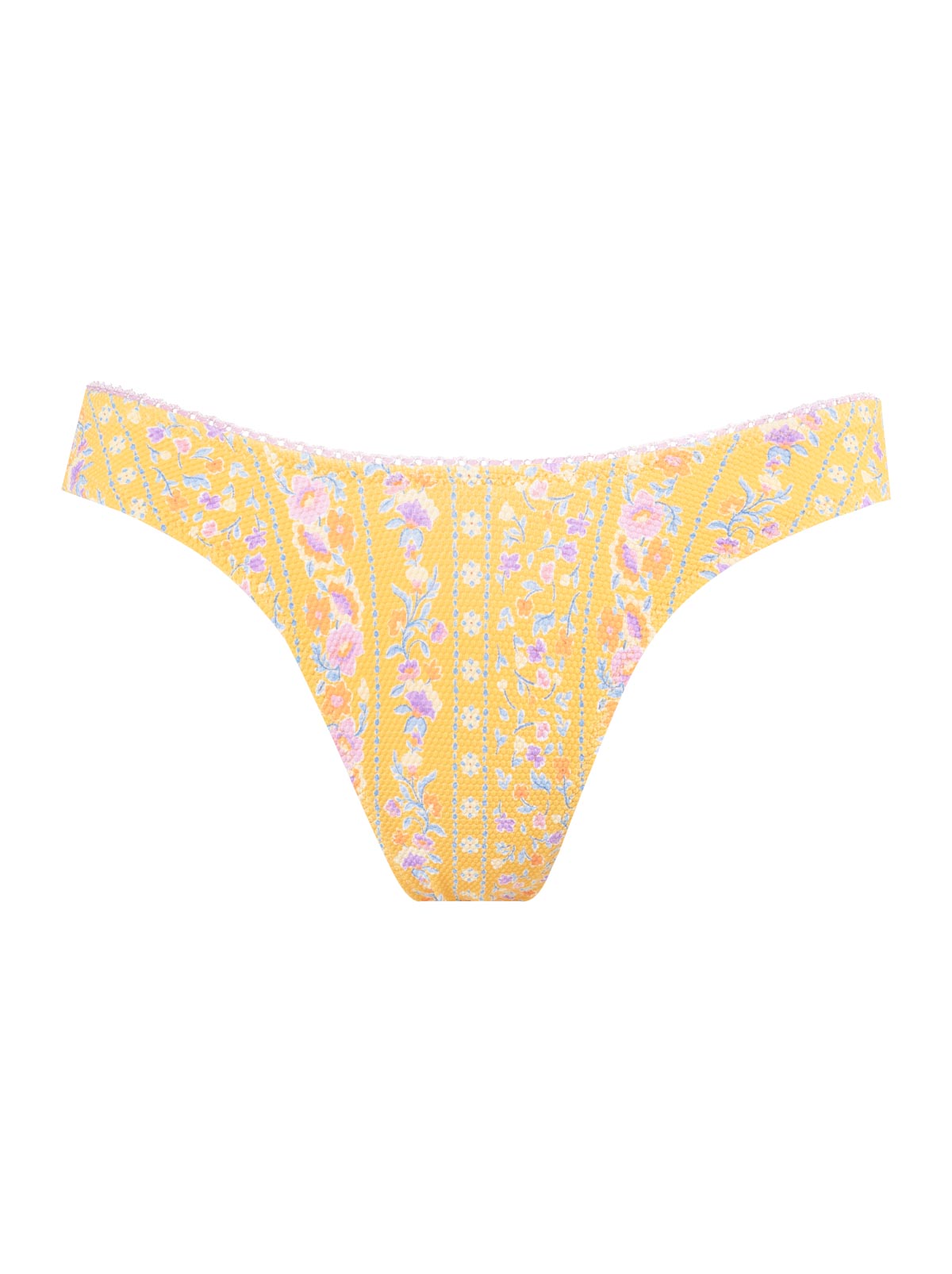 Jessica Simpson Women High Cut Cheeky Bottom in Foxglove Stripe
