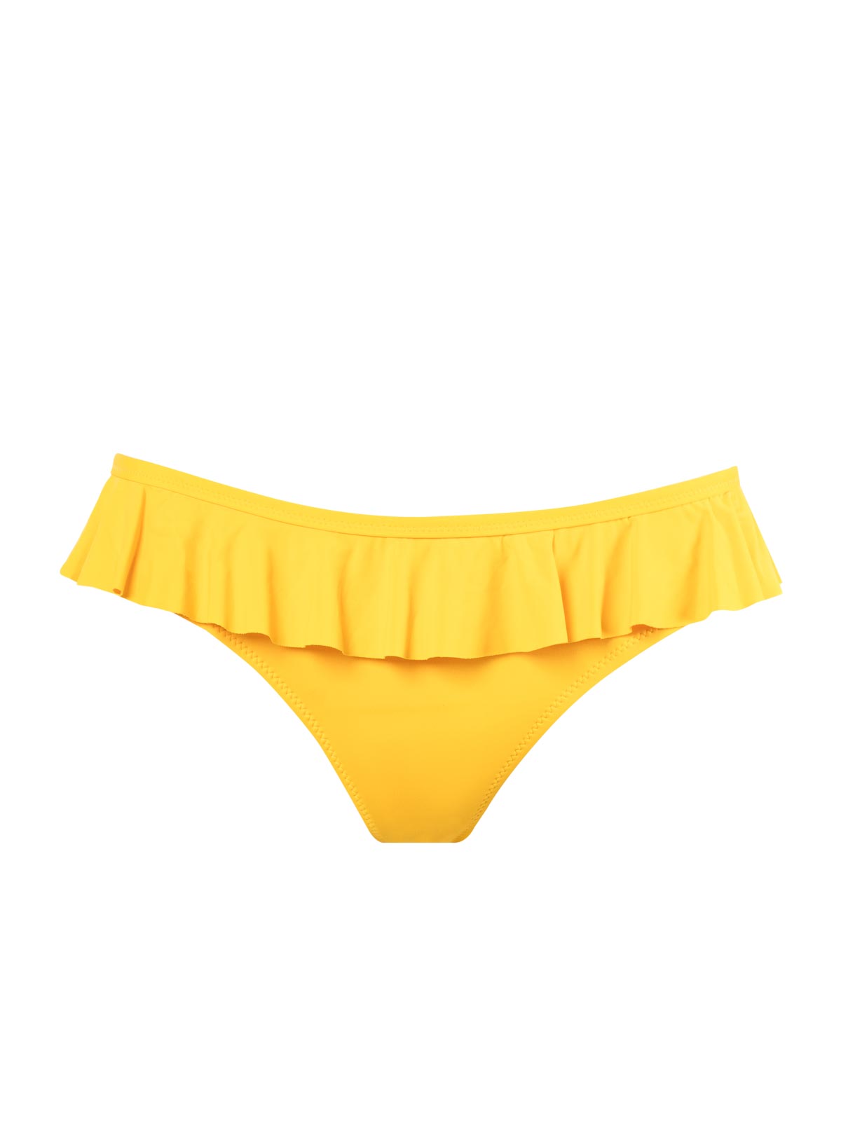 Jessica Simpson Women Solids Ruffle Bikini Bottom in Tangerine