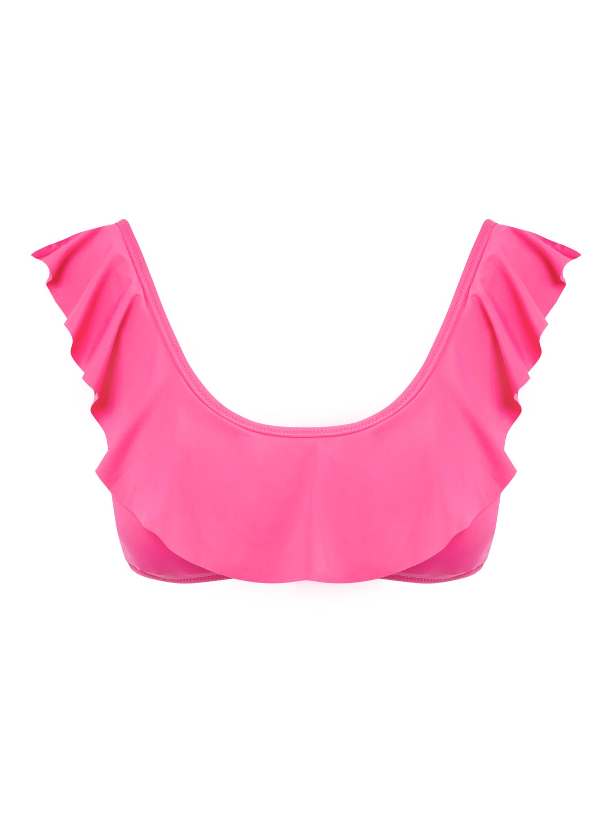 Jessica Simpson Women Solids Ruffle Bralette in Hot Pink