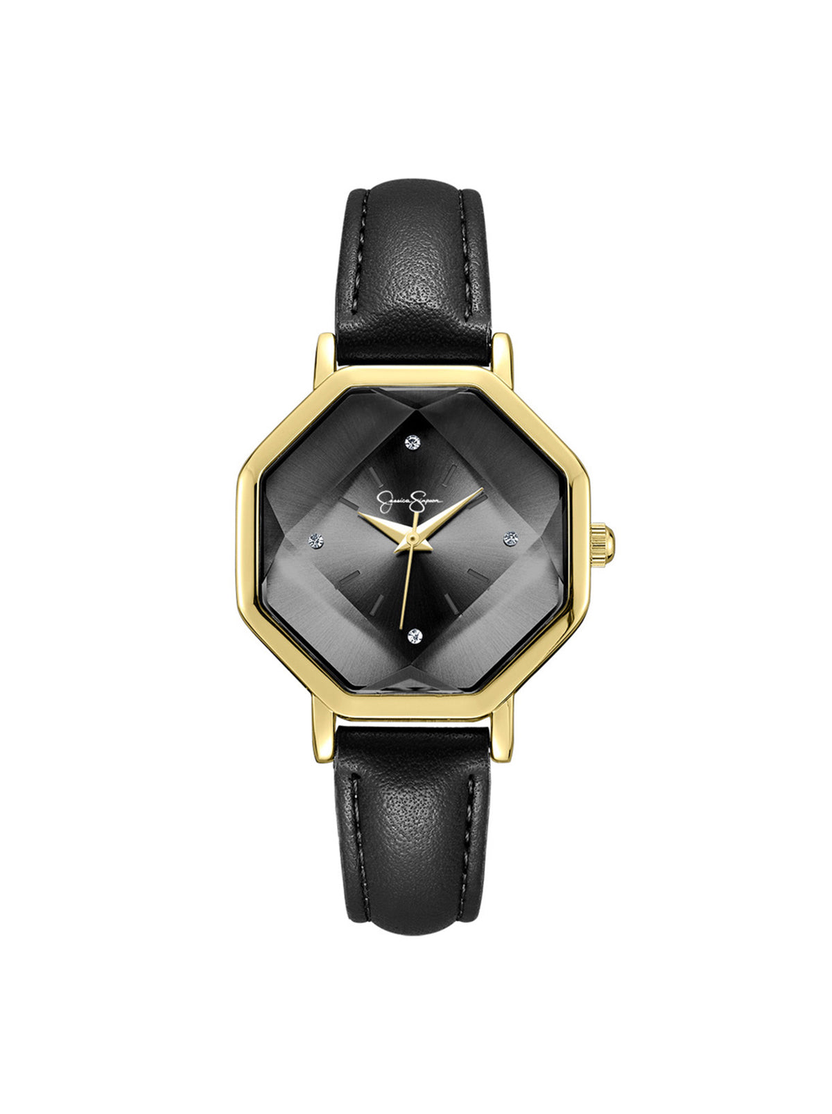 Jessica Simpson Accessories Octagonal Face Watch in Black